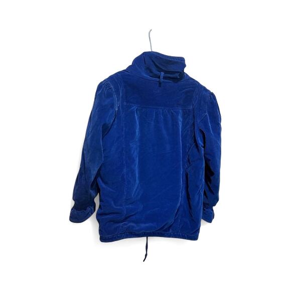 Vintage New York Girl Corduroy Jacket Quilted Snap Zip Front Blue Sz Large Woman - Picture 2 of 8